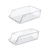 Set 2 Organizator Frigider si Camara, dimensiuni mari (36x15x10cm, 36x23.5x10cm), Transparent, Acril