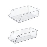 Cumpara ieftin Set 2 Organizator Frigider si Camara, dimensiuni mari (36x15x10cm, 36x23.5x10cm), Transparent, Acril