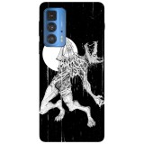 Husa compatibila cu Motorola G20 model Zombie wolf, Silicon, TPU, Viceversa, Transparent, Carcasa