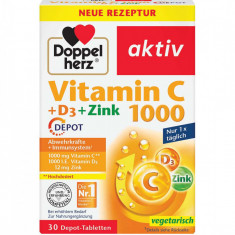 Vitamina C 1000 miligrame + D3 + Zinc Depot 30 comprimate Doppelherz