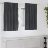 VidaXL Perdele cu perdele 2 pcs Gri deschis 140 x 140 cm Catifea