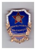 Insigna Pentru merite militienesti RPR, impecabila