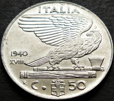 Moneda istorica 50 CENTESIMI - ITALIA FASCISTA, anul 1941 * cod 827 A foto