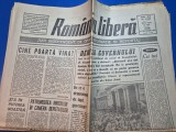 ziarul romania libera 27 septembrie 1991 - octavian paler , demisia guvernului