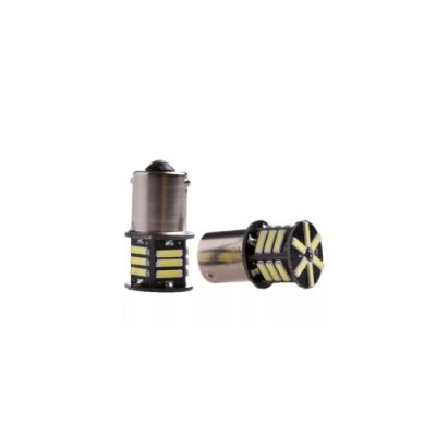 Bec o faza T.V. BA15S 21SMD 24V 300 lumen lumina alba Cod: HH035 Automotive TrustedCars foto