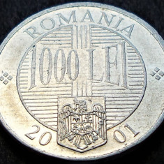 Moneda 1000 LEI - ROMANIA, anul 2001 * cod 1406