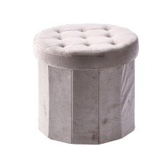 Taburet catifea bej 38 x 36 cm
