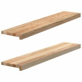 Cumpara ieftin Pervaz 2 buc lemn masiv de stejar netratat 100x20x2 cm