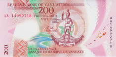 Bancnota Vanuatu 200 Vatu (2014) - P12 UNC ( polimer ) foto