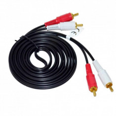 Cablu audio Vakoss TC-A250K 2x RCA Male la 2x RCA Male 2m Black foto