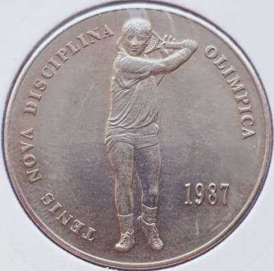 2032 Andorra 2 diners 1987 1988 Summer Olympics km 40 UNC foto