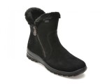 Ghete RIEKER negre, L7162, din piele intoarsa