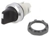 Comutator rotativ 22mm negru/argintiu fără IP66