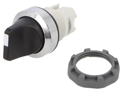 Comutator rotativ 22mm negru/argintiu fără IP66 foto