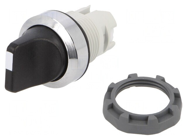 Comutator rotativ 22mm negru/argintiu fără IP66
