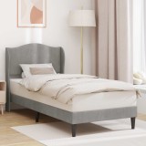 vidaXL Cadru de pat cu headboard Gri deschis 100 x 200 cm Catifea 42027899