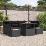 VidaXL Set de masă pentru grădină 7 pcs Negru, Marron 100 x 55 x 73 cm