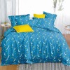 Lenjerie de pat pentru o persoana cu 2 huse de perna dreptunghiulara, Stellar, bumbac ranforce, gramaj tesatura 120 g/mp, multicolor, 4 piese