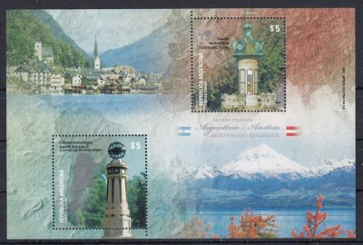 Argentina 2010 - TURISM - Emisiune comuna cu Austria - MNH foto