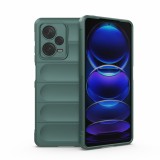 Husa pentru xiaomi redmi note 12 pro 5g, antisoc, margini cu striatii, design minimalist, green