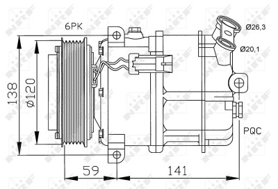 NRF 32191 Compresor, climatizare foto