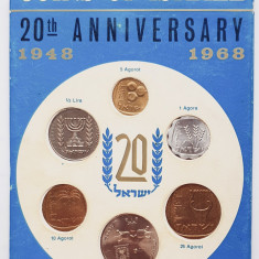 M01 Israel set monetarie 6 monede 1968
