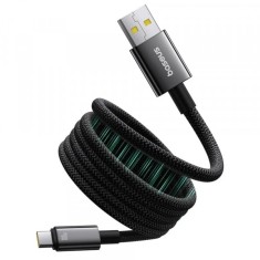 Cablu Date si Incarcare USB-A - USB-C Baseus Tungsten Gold, 100W, 1m, Negru P10319805111-02