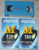 Caseta/casete video VHS Raks la 10 lei,TDK EHG 20,Sony blue 40,Maxell 10 si 15