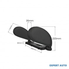 Suport tetiera auto reglabil-piele ecologica neagra UNIVERSAL Universal #6