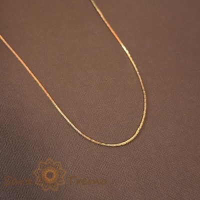 Lantisor placat cu aur tip sarpe 46 cm Graded foto