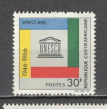 R.Centrafricana.1966 20 ani UNESCO DC.70, Nestampilat