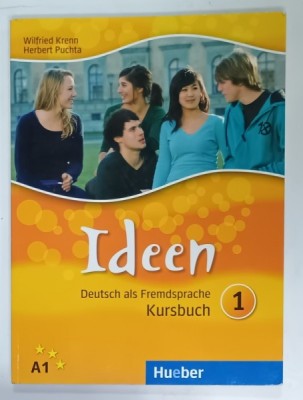 IDEEN , DEUTSCH ALS FREMDSPRACHE , KURSBUCH 1 von WILFRIED KRENN und HERBERT PUCHTA , TEXT IN LIMBA GERMANA , 2015 foto