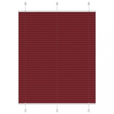 vidaXL Jaluzea plisată Bordeaux Roșu 80x150 cm Lățime țesătură 79,4 cm 4015247