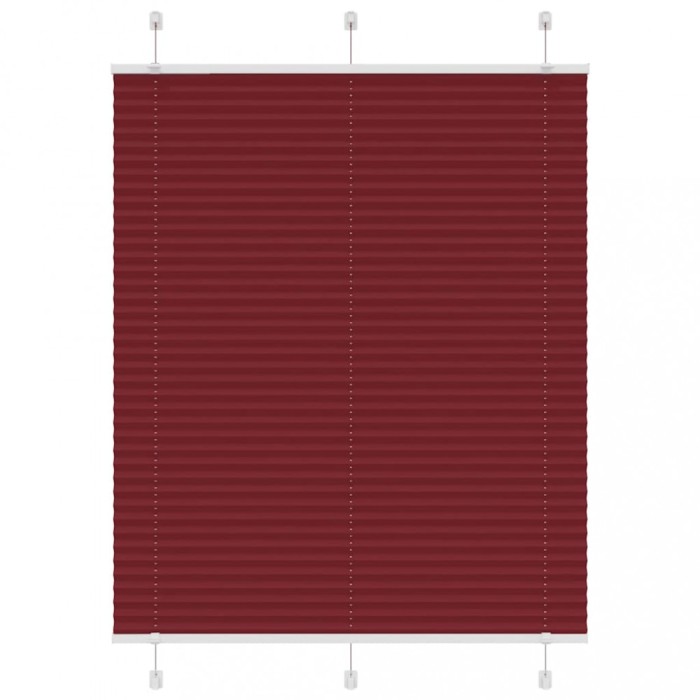 vidaXL Jaluzea plisată Bordeaux Roșu 80x150 cm Lățime țesătură 79,4 cm