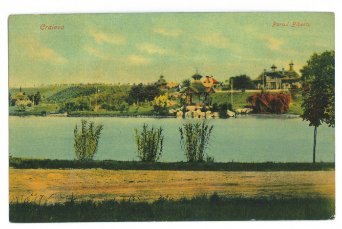 4340 - CRAIOVA, Bibescu Park, Romania - old postcard - used - 1908