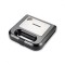 Sandwich maker Heinner, 750 W, 22.5 x 13 cm, placi antiadezive fixe, tip grill, Negru/Argintiu