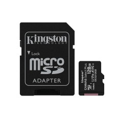 Kingston - Memory Card Canvas Select Plus (SDCS2/128GB) - Android A1 MicroSDXC, Adapter, 128GB, Class 10 / UHS-1 U3 - Black