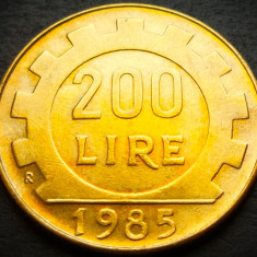 Moneda 200 LIRE - ITALIA, anul 1985 * cod 4816 - mai rara in stare A.UNC