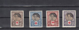 ROMANIA 1945 LP 165 CRUCEA ROSIE EROARE MARCA 10 - 40 L DIN LEI SERIE MNH, Nestampilat