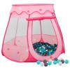 Gossi cort de joaca pentru copii cu 250 bile, roz, 102x102x82 cm