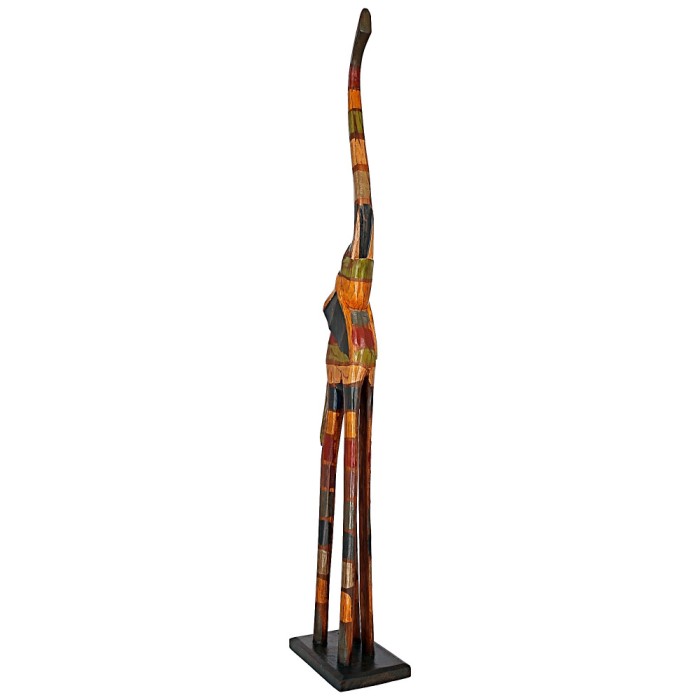 Decoratiune sculptata si pictata manual elefant &amp;#8211; Rainbow Elephant, L