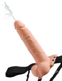 Strap-On Cu Functie Ejaculare, Natural, 19 cm