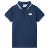 Tricou polo pentru copii, albastru &icirc;nchis, 128 GartenMobel Dekor, vidaXL