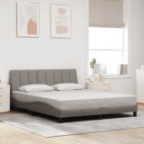VidaXL Cadru de pat fără saltea, gri taupe, 160x200 cm, textil