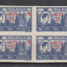 ROMANIA 1947 LP 222 A.R.L.U.S. BLOC DE 4 TIMBRE MNH