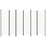 vidaXL Paravan cameră cu 6 panouri, alb crem, 300 x 180 cm