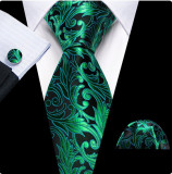 Set cravata + batista + butoni - matase - model 655, B&amp;w