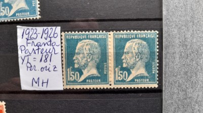 1923 Franta-Pasteur-YT181-per.oriz.-MH foto