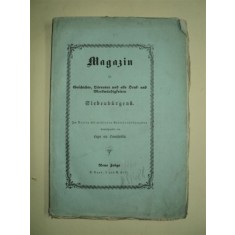 MAGAZIN GESCHICHTE, LITTERATUR UND ALLE DENF. - SIEBENBURGENS, BRASOV 1860