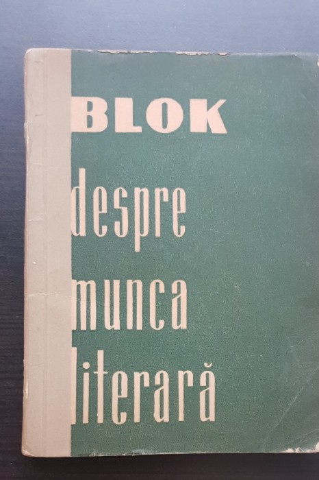 Despre munca literară - Blok